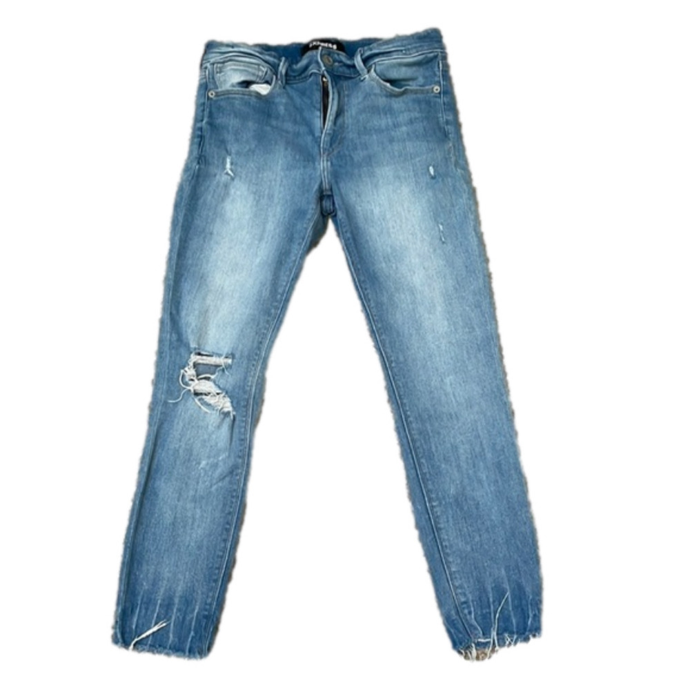 Express Distressed Stretch Skinny Jeans